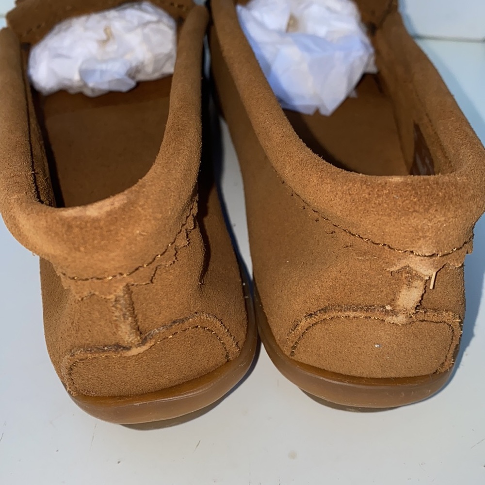 AUTH NIB MINNETONKA THUNDERBIRD MOCCASINS DUSTY BROWN - Picture 3 of 12